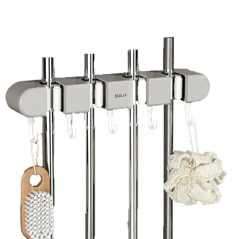 Wall Mounted Mop Holder, Mop Hook Storage Clip