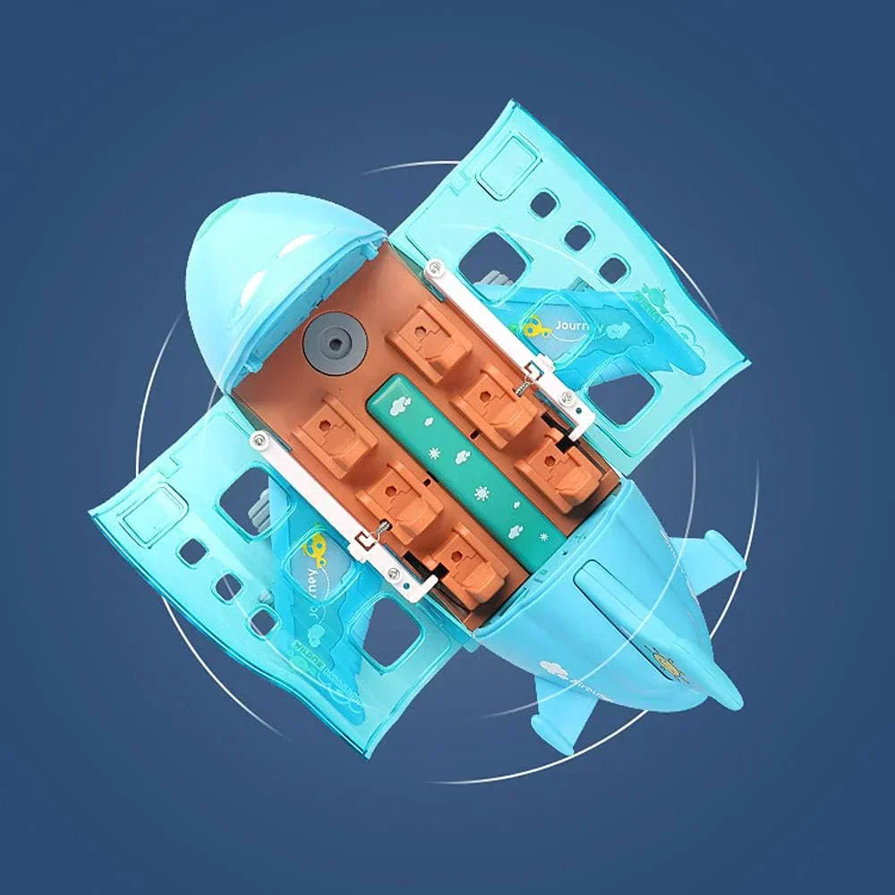 طائرة ذات تروس دوارة 360 درجة برق وموسيقى