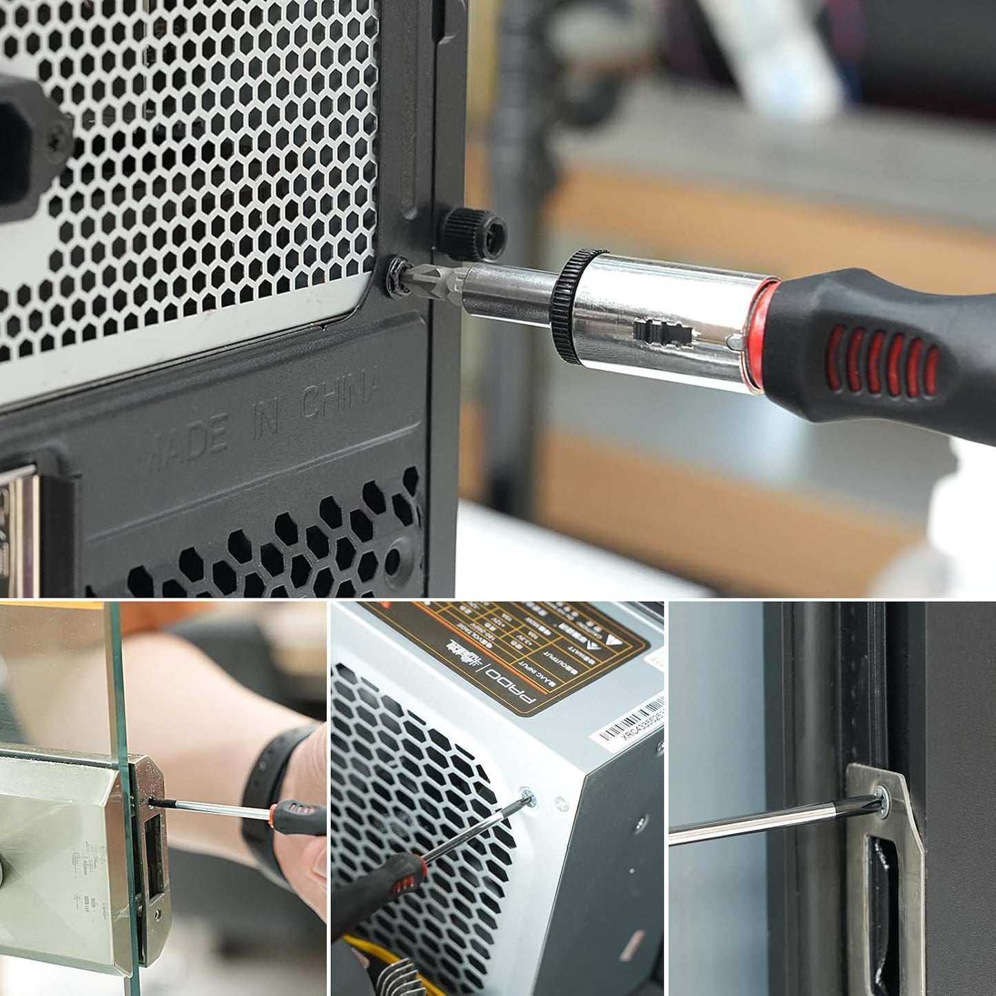 مجموعة مفكات براغي مغناطيسية وأدوات دقيقة مكونة من 118 قطعة مع رف