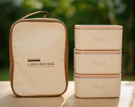 Lunch Box Set with Insulated Carry Bag - Zaynah Mart