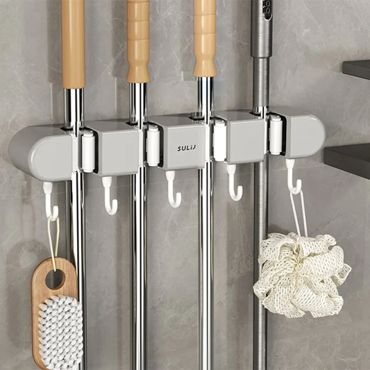 Wall Mounted Mop Holder, Mop Hook Storage Clip