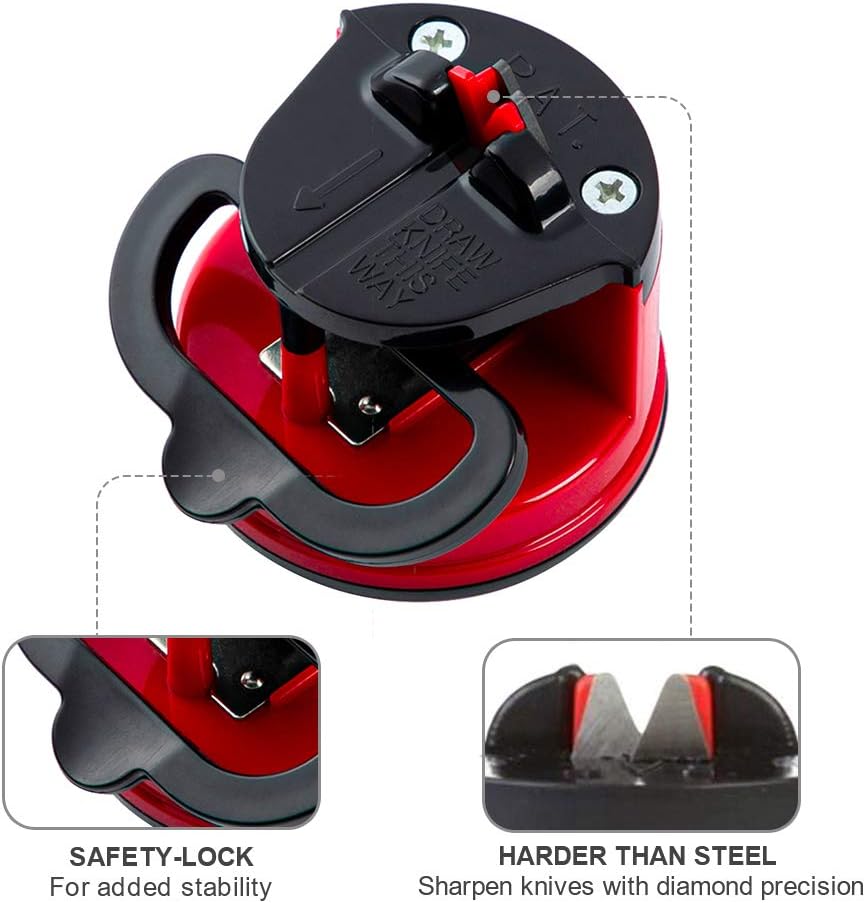 Professional Knife Sharpener – Manual with Suction Cup Base