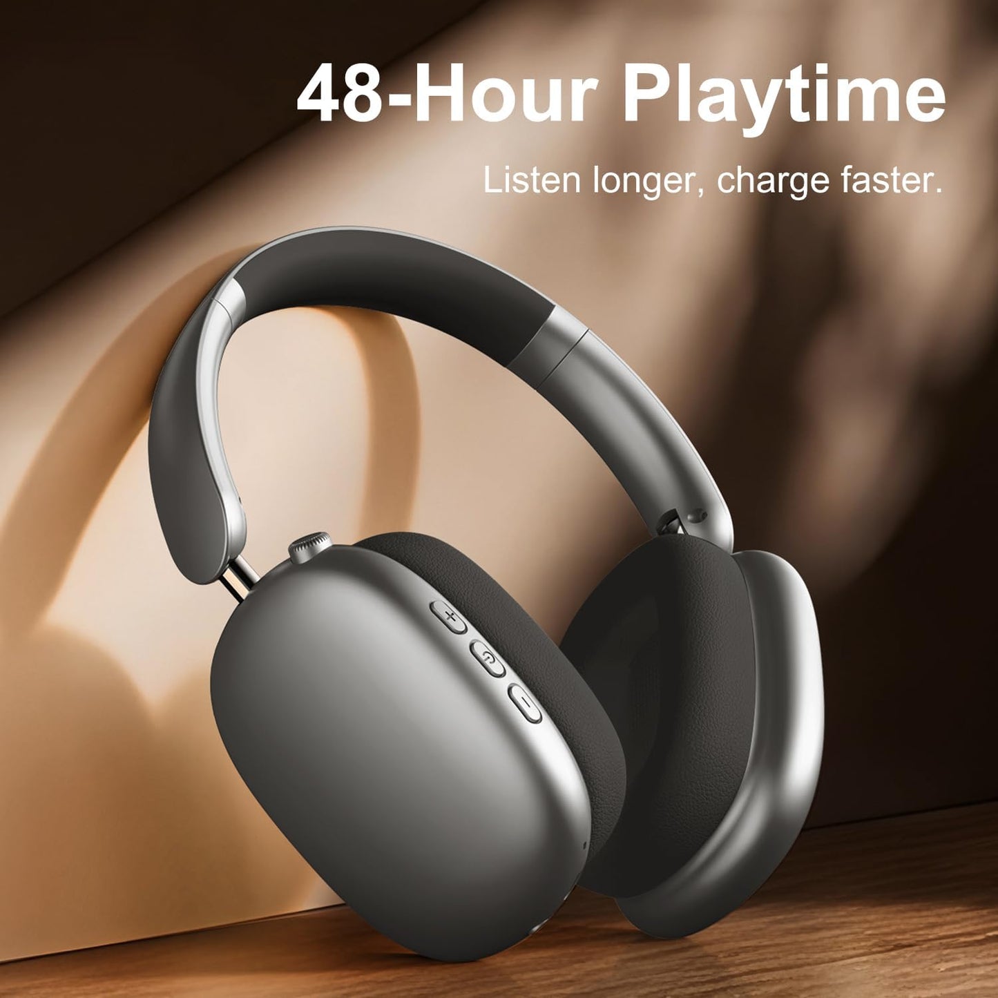 EchoWave™ P9 Wireless Headphones – Deep Bass, Noise Cancellation & 40H Playtime