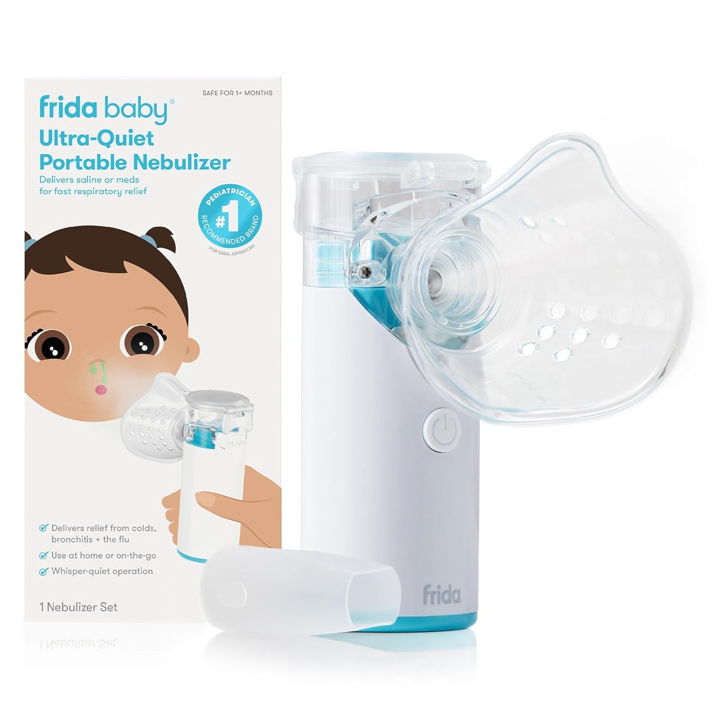 Rida Baby Portable Nebulizer – Silent Handheld Inhaler with Mask & Diffuser for Infants & Kids