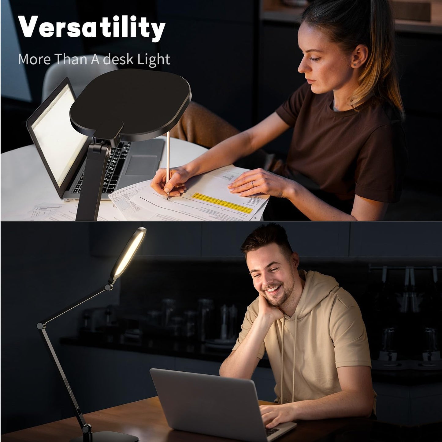 LED Desk Lamp with Adjustable Swing Arm