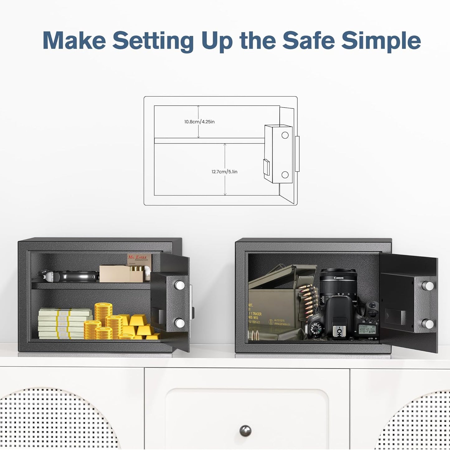 Home & Office Security Safe – 0.6 Cu Ft Digital Lock