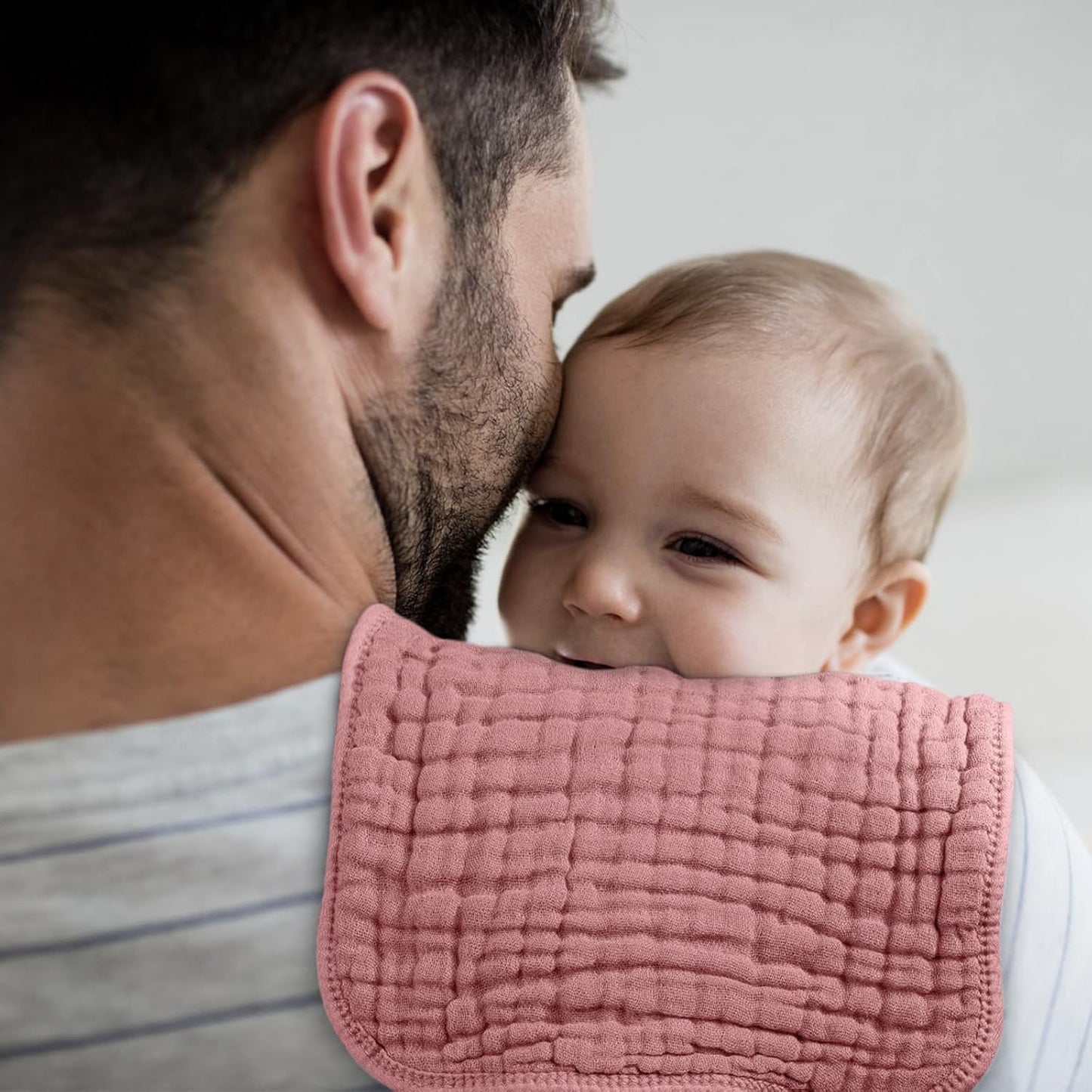 ooxii 6-Pack Muslin Burp Cloths for Baby Girls – Ultra Soft 100% Cotton