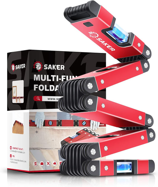 Saker 28" Foldable Level – Multi-Angle Measuring Tool