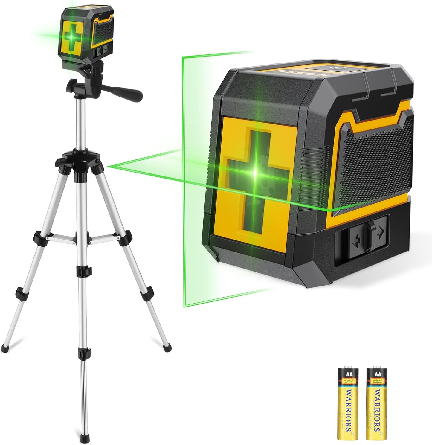 Green Laser Level with Tripod – Self-Leveling Cross Line Tool for Precision Home & DIY Projects