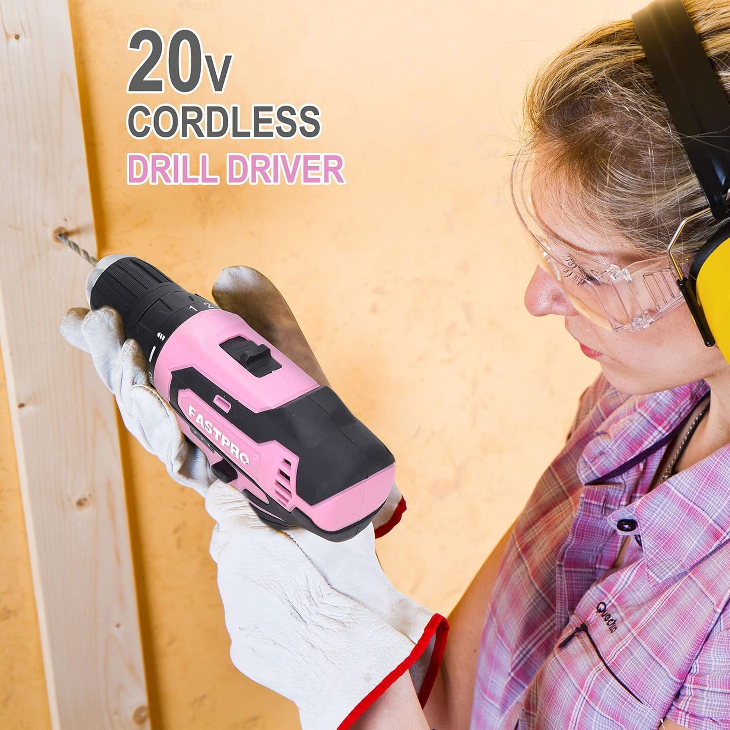 ✨ 232-Piece 20V Cordless Drill & Home Tool Set – Pink Edition | Complete DIY & Repair Kit with Storage Bag (AlluraMart UAE)