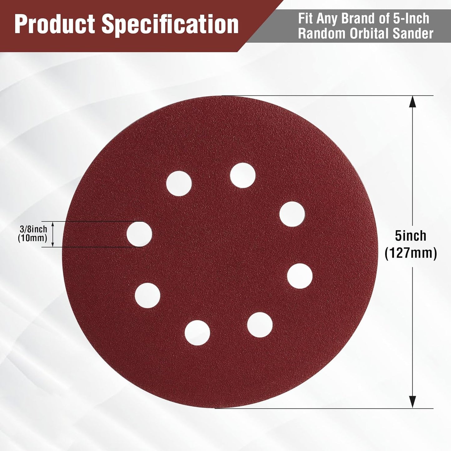 WORKPRO 150-Piece 5" 8-Hole Sanding Disc Set