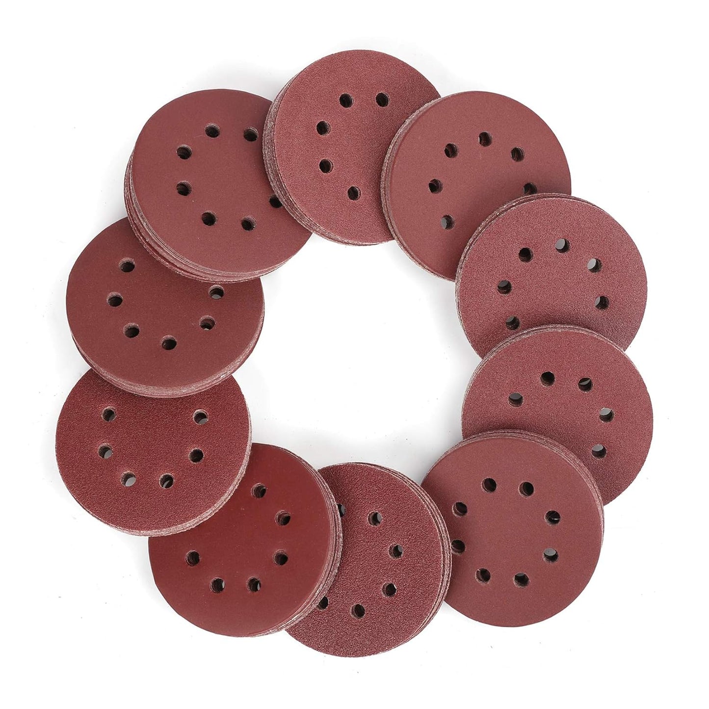 WORKPRO 150-Piece 5" 8-Hole Sanding Disc Set