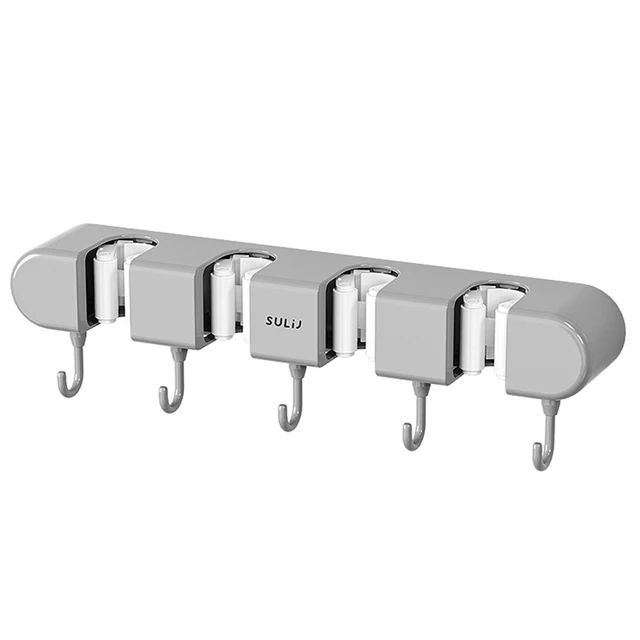 Wall Mounted Mop Holder, Mop Hook Storage Clip