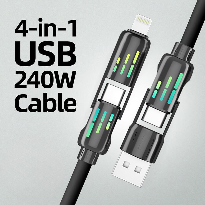 240W 4-in-1 USB C Cable. Wireless cable for iphone
