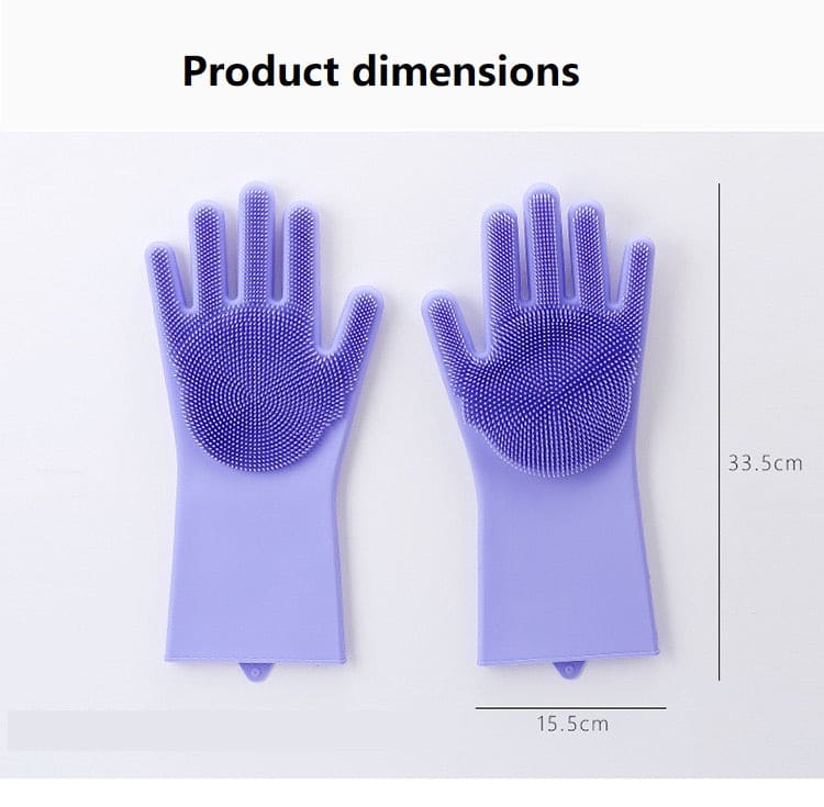 Silicone Washing Gloves – 2-in-1 Dishwashing & Multi-Purpose Cleaning Gloves 🧤✨