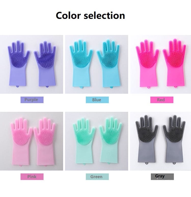 Silicone Washing Gloves – 2-in-1 Dishwashing & Multi-Purpose Cleaning Gloves 🧤✨