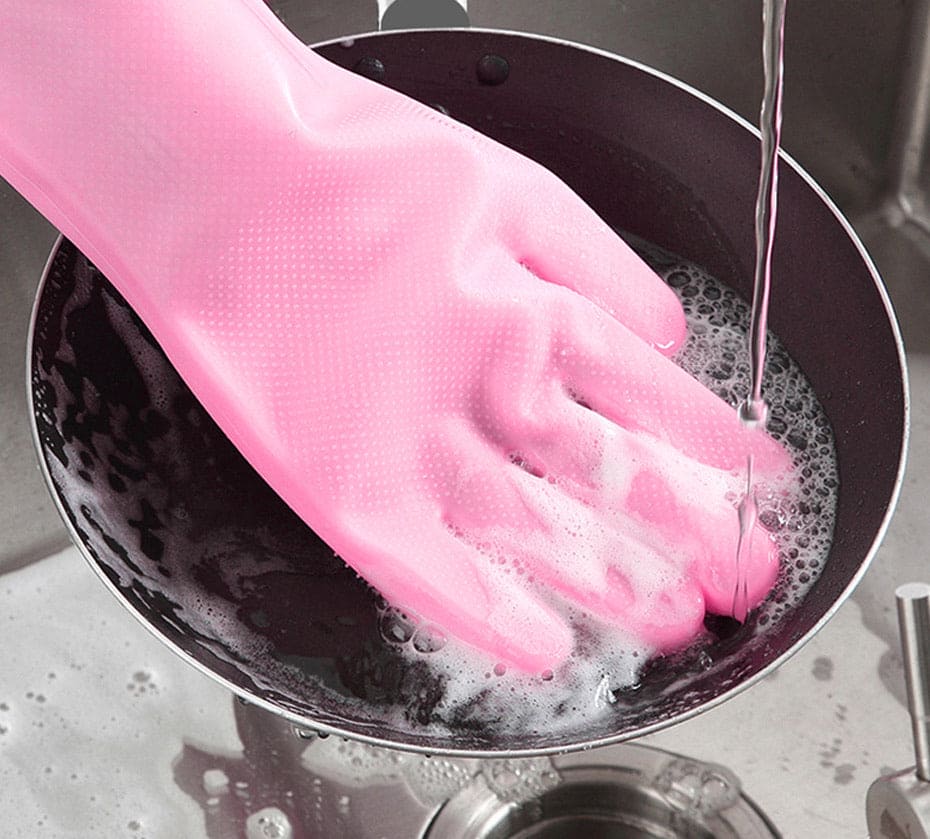 Silicone Washing Gloves – 2-in-1 Dishwashing & Multi-Purpose Cleaning Gloves 🧤✨